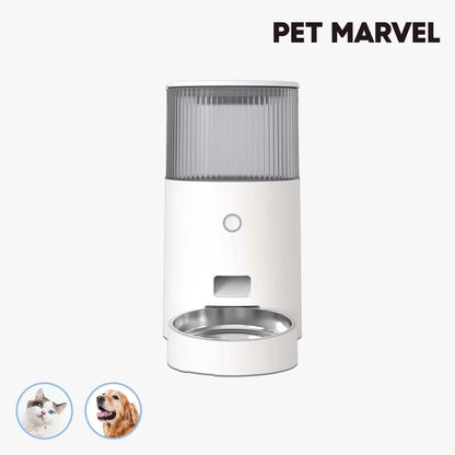 Automatic Feeder, MINI, Wi-Fi Enabled, 2.5L/10Cup Automatic Cat / Dog Feeder with Stainless Steel Bowl.- Pet Marvel